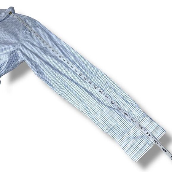 NWT Bloomingdales Button Down Shirt Mens Size XXL 2XL 2X Slim Fit Stretch Blue - Picture 9 of 9